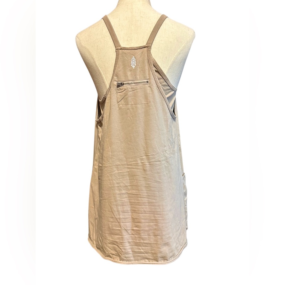 Free People Movement Hot Shot Romper Mini Dress in Mocha Latte Sz Small - Picture 8 of 14